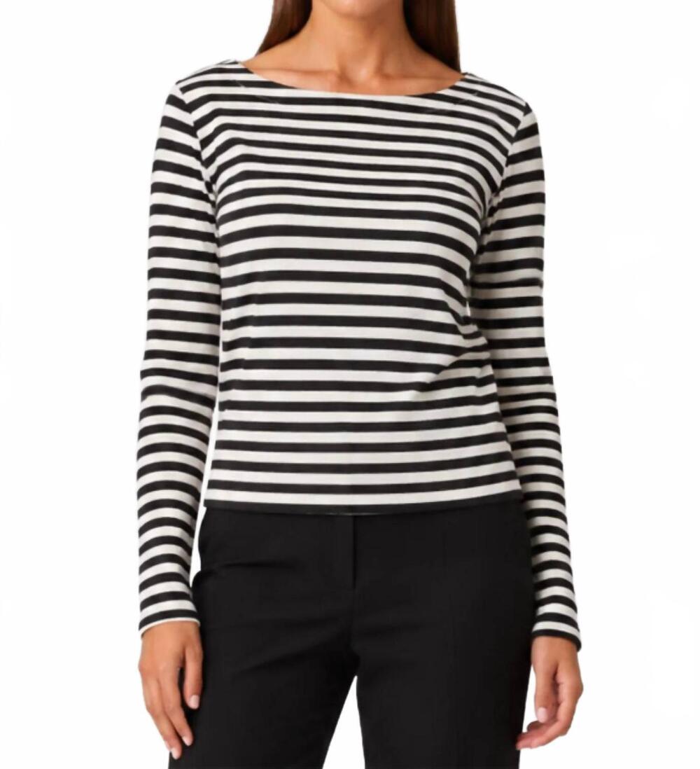 NEW RINO & PELLE sienna long sleeve top in black | white